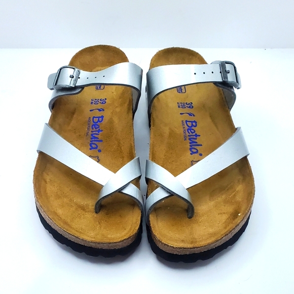 Birkenstock Shoes - Birkenstock Silver Betula sandals